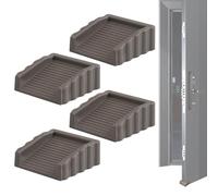 Rubber Door Stopper, Anti-Slip Wedge Block, 2.44x2.44x0.98 Inches Floor Grip Jam, 4 Piece Set, Two Way Design, Ideal for Room Privacy, Home Safety, Hotel Security, and Anti Theft Protection
