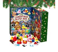 Rubber Duck Advent Calendar - 24 Day Christmas Countdown | Mini Bath Toys | Randomized Holiday Figurines, Squeaky Water Floating Toy, for Bathing, Xmas Tree & Stocking Stuffer