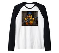 Rubber Duck Ducky Blues Music Musician Guitar Lunettes de Soleil Manche Raglan