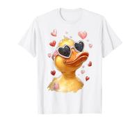 Rubber Duck Yellow Duckie Lunettes de Soleil Saint Valentin Cœur T-Shirt