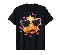 Rubber Duck Yellow Duckie Lunettes de Soleil Saint Valentin Cœur T-Shirt