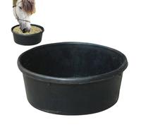 Rubber Horse Feeder - 4L Feed Pan Trough for Small Animals | Farm and Ranch Food Bowl for Dog Cat Chicken Goat Sheep Poultry Feeding Livestock Water Container Stable, 10.63 inches