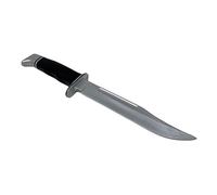 Rubber Johnnies - Faux couteau tueur de bois, sans danger, 30 cm de long, manche noir, accessoire de film d'Halloween