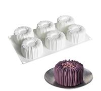 Rubber Pastry Moulds - Thermal Insulation Pans, French Confectionery Cups,Multi Compartment Shapes | Smooth Demoulding Liners, Custard Gelatin Chocolate Cupcake Muffin Freezer Oven Cooking Equipment