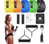 Rubber Resistance Bands Set Band With Handle Exercise Extender Bands For Indoor And Outdoor Workout