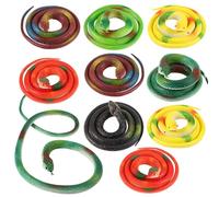 Rubber Snake, 10 Pièces Serpents Réalistes en Caoutchouc, Jouets de Serpent pour éloigner Les Oiseaux/Chats pour Accessoires de Jardin, farces, décoration d'halloween