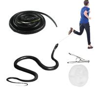 Rubber Snakes Realistic - Scary Snake Prank , Flexible Rubber Snake With Pull String, Funny Trick Prop, Moving Snakes For Indoor Outdoor Fun | Suitable For Gag, Halloween, Office, Friends, Family