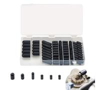 Rubber Vacuum Caps Assortment - 80 Piece Plug Kit for Carburetor Manifold | Flexible Rubber End Caps, Automotive Repair Organizer for Cars, Trucks, Motorcycles, 8.07x4.06x1.26 Inches