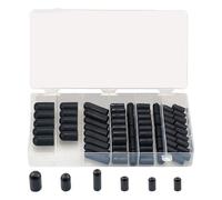 Rubber Vacuum Caps, Hose End Cap Set, 80 Pieces Multiple Sizes 3/16 5/32 7/32 1/4 5/16 3/8 Inches, Assorted Vacuum Lines Plug Kit for Manifold Automotive Engine Repairs, Black