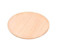 Rubber Wood Serving Tray, Natural Wood Plate for Coffee, Tea, Fruit, Snacks, Dessert, Handcrafted Wooden Serving Platter with Raised Edge (Ich urteile)