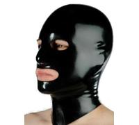 rubberclothing.org Cagoule en latex, masque en latex, latex hood with zipper (Large)