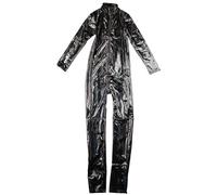 Rubberfashion Herren PVC Holo Catsuit mit 3 Wege Reißverschluss Laque Holo 3D M