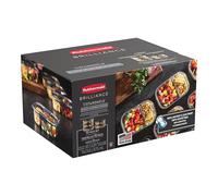 Rubbermaid Brilliance Meal Prep Containers, 2-Compartment Food Storage Containers, 2.85 Cup
