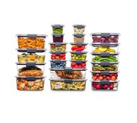 Rubbermaid Brilliance Storage 2108389 Lot de 44 couvercles en plastique sans BPA, anti-fuite, transparent