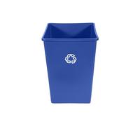 Rubbermaid | Collecteur sélectif UNTOUCHABLE® | capacité 132 l | carré | bleu