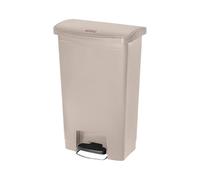 Poubelle Newell Rubbermaid Poubelle à Pédale Frontale Slim Jim Beige 50L Rubbermaid
