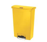 Rubbermaid Collecteur à pédale Slim Jim Step On 1883575 en résine version large 50 L Jaune