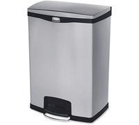 Poubelle Newell Rubbermaid Poubelle à pédale frontale inox Slim Jim Step On Rubbermaid 90L