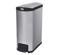 Poubelle Newell Rubbermaid Poubelle à Pédale Latérale Inox Slim Jim Step-On 90L - Rubbermaid - - Acier inoxydable90 333x690x834mm