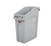 Rubbermaid Commercial Products 2026695 Poubelle Slim Jim avec canaux d'aération, 13 gallons, gris