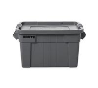Rubbermaid Commercial Products BRUTE Bac de Rangement avec Couvercle 75 L | Résistant & Réutilisable - Pour Garage, Déménagement, Camping, Cuisine, Entrepôt | FG9S3100GRAY