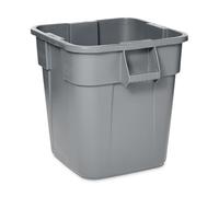 Rubbermaid Commercial Products BRUTE Conteneur Carré À Déchets 106 L | Bac Professionnel Sans Couvercle Pour Cuisine, Bureau, Salle De Classe Ou Local Technique | Gris, FG352600GRAY