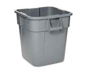 Rubbermaid Commercial Products BRUTE Conteneur Carré À Déchets 106 L Gris - Bac Professionnel Sans Couvercle Pour Cuisine, Bureau, Salle De Classe Ou Local Technique - FG352600GRAY