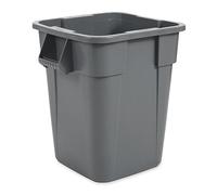 Rubbermaid Commercial Products BRUTE Conteneur Carré À Déchets 151 L | Bac Professionnel Sans Couvercle Pour Cuisine, Atelier, Bureau Ou Établissement Scolaire | Gris, FG353600GRAY