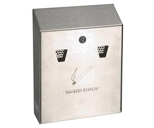 Rubbermaid Commercial Products Cendrier Mural Extérieur | Bac de Rétention pour Cigarettes et Couvercle | 32 cm, Noir
