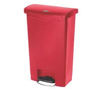 Rubbermaid Commercial Products Commercial Products 1883566 Slim Jim Step On collecteur à pédale en résine version large 50L -rouge