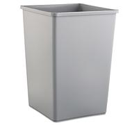 Rubbermaid Commercial Products FG395800GRAY 132 l Poubelle, Carrée Intouchable, Gris