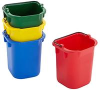 Rubbermaid Commercial Products Commercial Products FG9T83010000 Seau Désinfectant 4,73 L, Rouge/Jaune/Bleu/Vert (Paquet de 4)