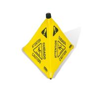 Rubbermaid Commercial Products Cône de Sécurité - Attention Sol Glissant | Panneau de Signalisation Pliable | 76 cm, Jaune