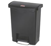 Rubbermaid Commercial Products Conteneur Pédale À Déchets Streamline 30 L Noir - Poubelle Compacte Avec Couvercle Silencieux Pour Espaces Domestiques Ou Professionnels - 1883609