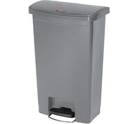 Rubbermaid Commercial Products Conteneur Pédale À Déchets Streamline 50 L Gris - Poubelle Compacte Avec Couvercle Silencieux Pour Bureaux, Cuisines Ou Espaces Médicaux - 1883602