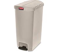 Rubbermaid Commercial Products 1883551 Slim Jim Step On collecteur à pédale en résine version etroite 68L - Beige