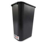 Rubbermaid Commercial Products Corbeille à Papier 39 l | Poubelle Plastique Compacte pour Bureau, Maison, Salle de Bain, S’adapte Sous Bureau, Évier ou Placard | Noir | FG295700BLA