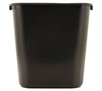 Rubbermaid Commercial Products Corbeille de Bureau | Plastique robuste, Format compact, Se glisse sous un bureau ou un évier, Empilable | 26 l, Noir