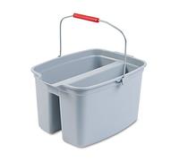 Seau double, 18 litres, PP, gris