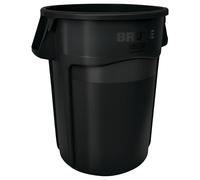 Rubbermaid Commercial Products FG264360BLA Brute Conteneur avec canaux de ventilation (166,5 l) - Noir