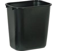 Rubbermaid Commercial Products Corbeille À Papier Résine, 26,5 L Noir - Poubelle En Plastique Noire Pour Bureau, Chambre Ou Salle De Bain - Format Compact Sous Bureau Ou Évier - FG295500BLA