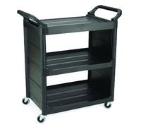 Chariot de service exécutif noir Rubbermaid Noir