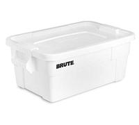 Rubbermaid Commercial Products FG9S3000WHT Caisse, 53 L, Brute avec Couvercle, Blanc