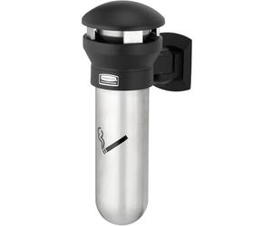 Rubbermaid Commercial Products FG9W3200SSBLA Cendrier Mural Infinity, Acier Inoxydable, Noir