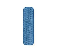 Rubbermaid Commercial Products HYGEN Microfibre Frange De Lavage 40 cm Bleu - Frange Haute Performance avec Bandes De Récurage Et Code Couleur, pour Nettoyage Humide Professionnel - R050650