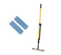 Rubbermaid Commercial Products R050669 Kit de Nettoyage Pulse 1 Face plus 2 microfibres à Franges jaune inclus