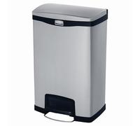 Rubbermaid Poubelle à pédale frontale Slim Jim Step-On 50 L Acier inoxydable