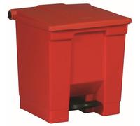 Rubbermaid Commercial Products FG614300RED Poubelle Collecteur à pédale Step-On 30,3 litres H 44 cm Rouge