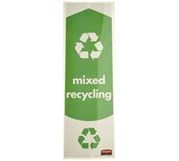 Rubbermaid Commercial Products R051001 Jeu D'Autocollants, Slim Jim Sticker, Set pour Tri Sélectif Mixte (Pack de 4)