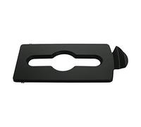 Rubbermaid Commercial Products Slim Jim Couvercle Recyclables Mélangés Noir - Couvercle Noir Pour Station De Tri Slim Jim, Pour Collecte Sélective En Environnement Professionnel - 2007895